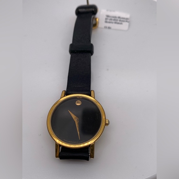 Ladies Movado Museum 87-25-832 Gold Plate Quartz Watch - Picture 1 of 7